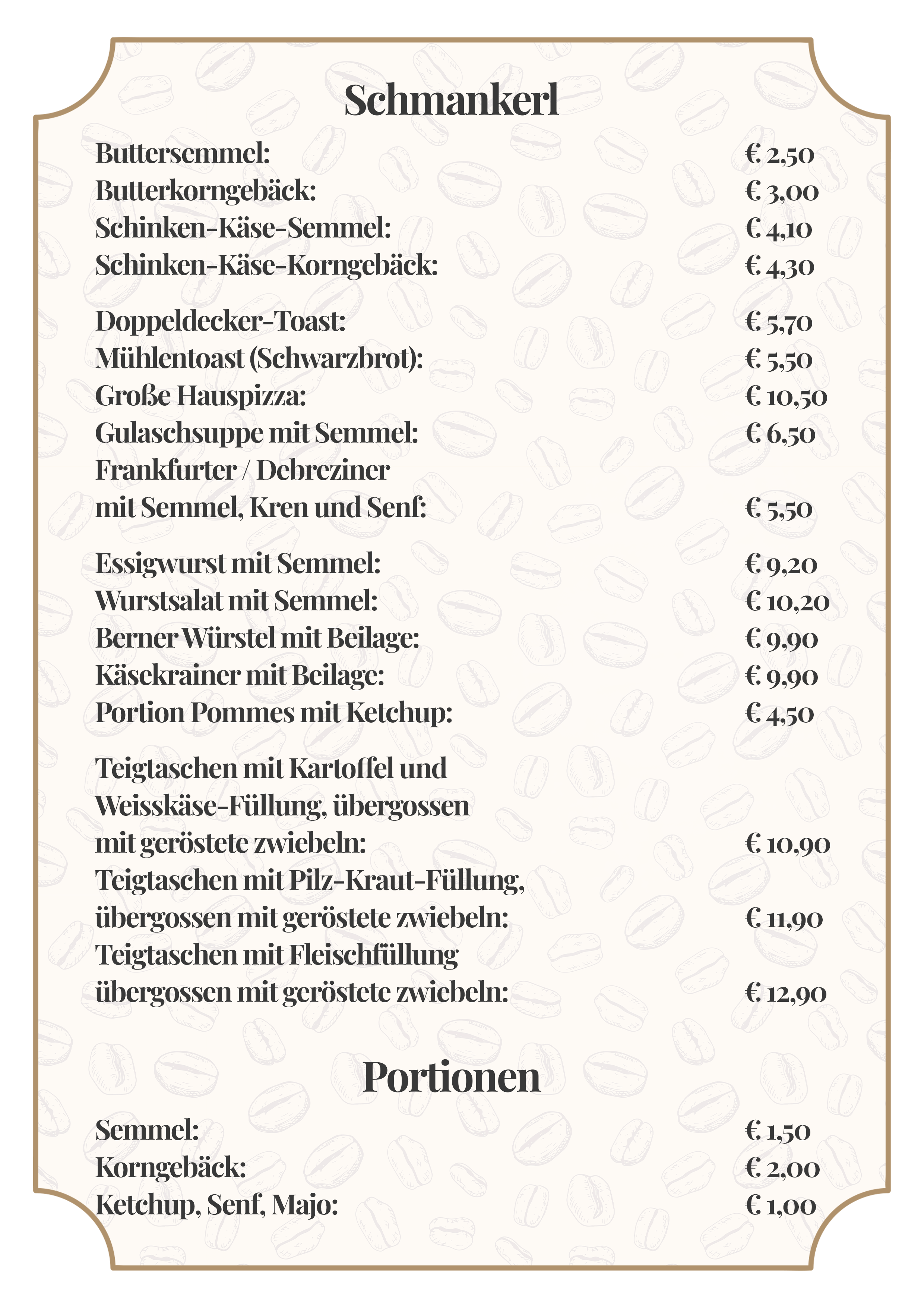 Speisekarte Seite 5